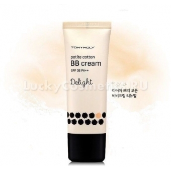 Увлажняющий ББ крем с эффектом 'фарфорового личика' Tony Moly Delight Petit Cotton BB Cream