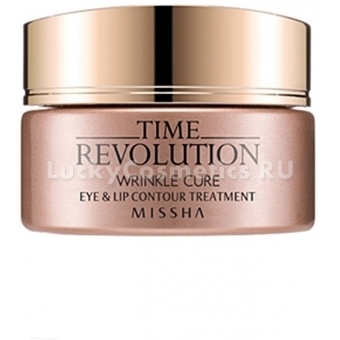 Крем для ухода за контуром губ и глаз Missha Time Revolution Wrinkle Cure Eye