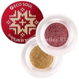 Мерцающие желеобразные тени The Saem  Eco Soul Shine Jelly Shadow