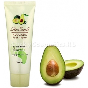 Крем для ног с экстрактом авокадо 3W Clinic Avocado Foot Cream