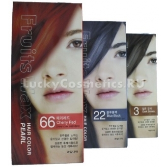 Краска для волос с экстрактами фруктов Welcos Fruits Wax Pearl Hair Color