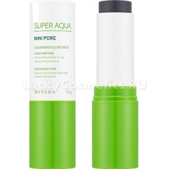 Стик-скраб для проблемных зон Missha Mini Pore Black Head Clear Stick Super Aqua