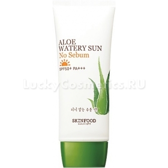 Солнцезащитный крем для жирной кожи с экстрактом алоэ Skinfood Aloe Watery Sun No Sebum SPF50+ PA+++