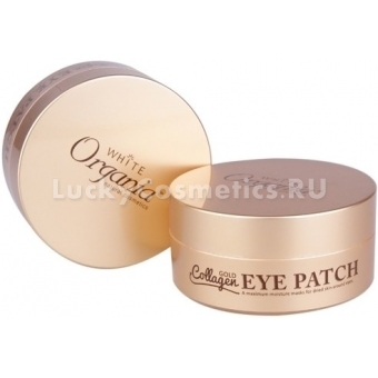 Коллагеновые патчи под глаза с золотыми частицами White Cospharm White Organia Gold Collagen Eye Patch