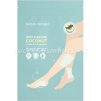 Охлаждающие патчи для ног с ментолом и кокосовым маслом Nature Republic Foot And Nature Coconut Cooling Foot And Leg Patch