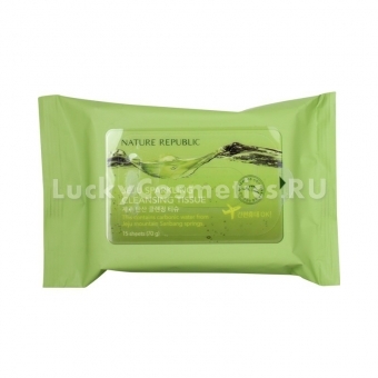 Салфетки для снятия макияжа Nature Republic Jeju Sparkling Cleansing Tissue