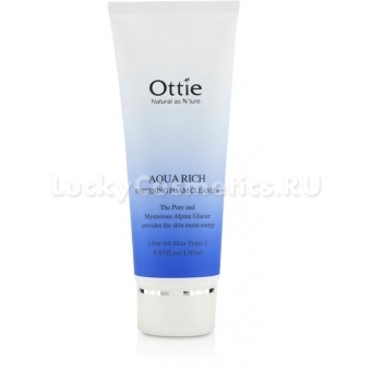 Увлажняющая отбеливающая пенка для умывания Ottie Aqua Rich Whitening Foam Cleanser