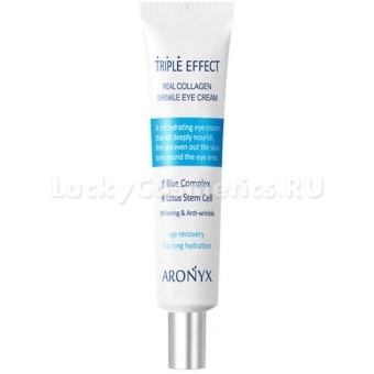 Антивозрастной крем для век с пептидами и коллагеном Medi Flower Aronyx Triple Effect Real Collagen Wrinkle Eye Cream