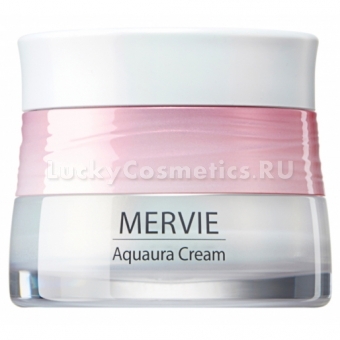 Осветляющий гель-крем с розовым планктоном The Saem Mervie Aquaura Cream