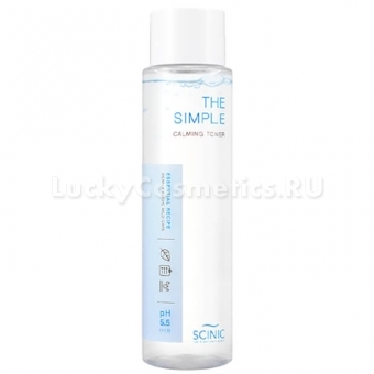 Слабокислотный успокаивающий тонер Scinic The Simple Calming Toner