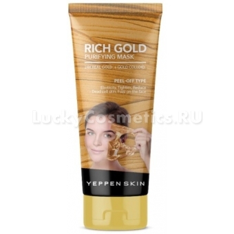 Маска-пленка для лица золотом Yeppen Skin Rich Gold Purifying