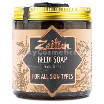 Черное мыло бельди с маслом черного тмина Zeitun Authentic Clarifying Beldi Soap With Black Seed Oil