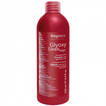 Распрямляющий крем для волос с глиоксиловой кислотой Kapous Professional Glyoxy Sleek Hair