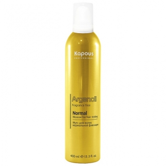 Мусс нормальной фиксации с маслом арганы Kapous Fragrance Free Arganoil Normal Mousse