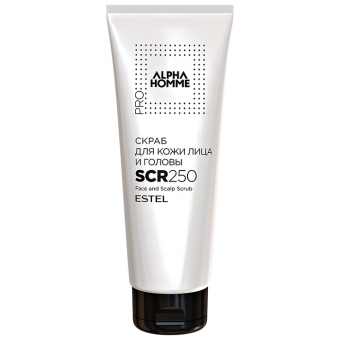 Скраб для кожи лица и головы Estel Alpha Homme Face and Scalp Scrub