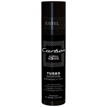 Мужской шампунь для волос и тела Estel Alpha Homme Carbon Turbo Shampoo