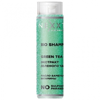 Шампунь с зеленым чаем и маслом бамбука Nexxt Green Tea Bio Shampoo