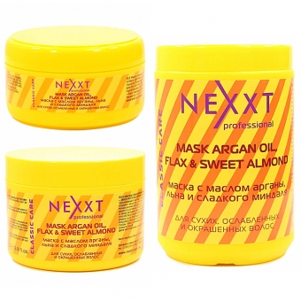 Маска с маслом арганы, льна и сладкого миндаля Nexxt Argan Oil, Flax And Sweet Almond Mask