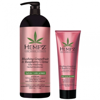 Кондиционер растительный для сохранения цвета окрашенных волос Hempz Blushing Grapefruit Ahd Raspberry Creme Conditioner