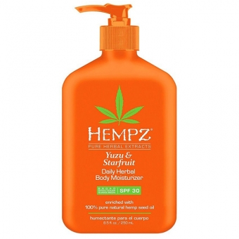 Молочко солнцезащитное увлажняющее для тела Hempz Yuzu And Starfruit Daily Herbal Body Moisturizer SPF 30