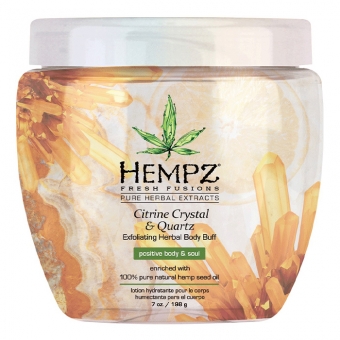 Скраб для тела с мерцающим эффектом Hempz Citrine Crystal And Quartz Herbal Body Buff