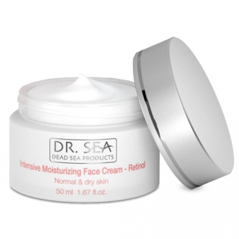 Крем для лица с ретинолом для нормальной и сухой кожи Dr.Sea Intensive Moisturizing Face Cream Retinol