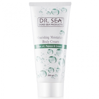 Крем для тела с маслом оливы, экстрактами папайи и зеленого чая Dr.Sea Nourishing Moisturizing Body Cream