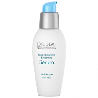 Сыворотка для лица с гиалуроновой кислотой и витаминами Dr.Sea Facial Hyaluronic And Vitamins Serum