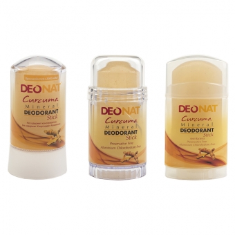 Дезодорант-кристалл с куркумой DeoNat Curcuma Mineral Deodorant Stick