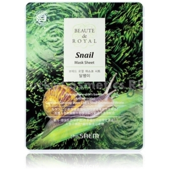 Тканевая маска с муцином улитки The Saem Beaute de Royal Snail Mask Sheet