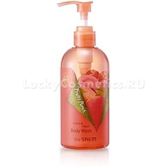 Фруктовый гель для душа Персик и Гуава  The Saem Fruits Punch Guava & Peach Body Wash