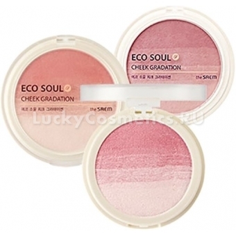 Компактные румяна The Saem Eco Soul Cheek Gradation