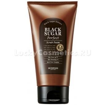 Пенка - скраб для умывания с экстрактом черного сахара Skinfood Black Sugar Perfect Scrub Foam