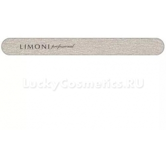 Пилка Зебра для ногтей серая прямая Limoni Grey Nail File