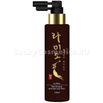 Укрепляющий лосьон для волос с вытяжкой из женьшеня La Miso Red Ginseng Anti Hair Loss Tonic