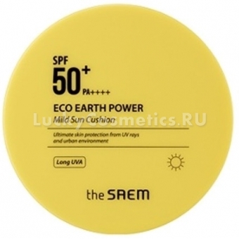 Солнцезащитный кушон The Saem Eco Earth Power Mild Sun Cushion SPF50+ PA++++