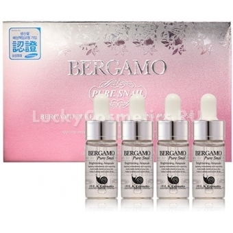 Ампульная сыворотка для тусклой кожи Bergamo Pure Snail Brightening Ampoule