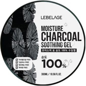 Многофункциональный гель с древесным углём Lebelage Moisture Charcoal 100% Soothing Gel