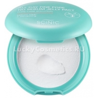 Прозрачная крем – пудра Scinic All Day Fine Pore No Sebum Jelly Pact