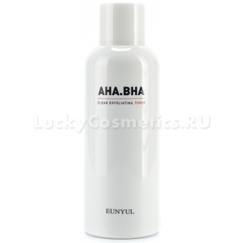 Обновляющий тонер с AHA и BHA кислотами Eunyul AHA.BHA Clean Exfoliating Toner