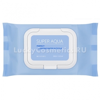 Салфетки для снятия макияжа Missha Super Aqua Perfect Cleansing Water In Tissue