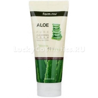 Мягкая очищающая пенка для умывания с экстрактом алоэ FarmStay Aloe Pure Cleansing Foam