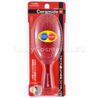 Круглая массажная щетка для увлажнения и смягчения волос Vess Ceramide Brush