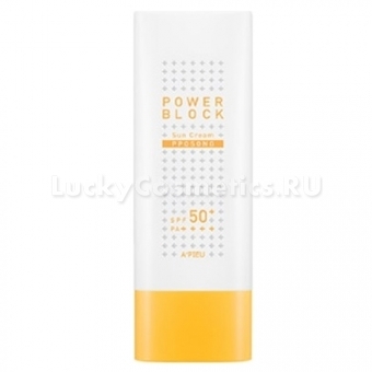 Солнцезащитный крем A'Pieu Power Block Sun Cream Pposong SPF 50+/PA++++