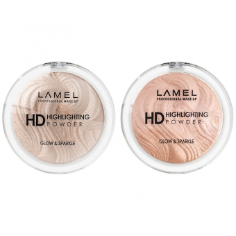 Пудра для лица хайлайтер Lamel HD Highlighting Powder 