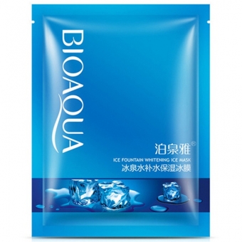 Маска для лица ледниковая свежесть Bioaqua Ice Fountain Whitening Ice Mask