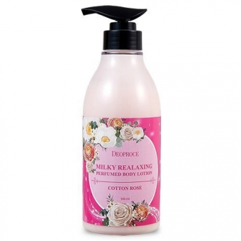 Лосьон для тела Deoproce Milky Relaxing Body Lotion Cotton Rose