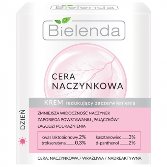 Крем дневной для лица уменьшающий покраснение Bielenda Capillary Skin Day Cream