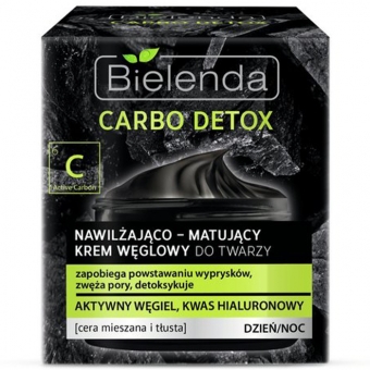 Увлажняющее-матирующий крем с углем для лица Bielenda Carbo Detox Cream