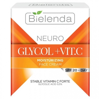 Увлажняющий крем-активатор блеска и молодости SPF 20 Bielenda Neuro Glicol + Vit. C Cream SPF20